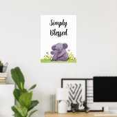 シンプルウォー賛美ターカラーコアラベア子供部屋 ポスター (ホームオフィス)