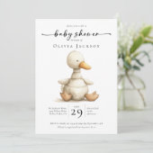 シンプルウオーターカラーファームダックベビーシャワー 招待状 (スタンド正面)