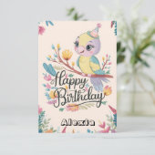シンプルウッズペロットデジタル誕生日 カード (スタンド正面)