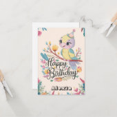 シンプルウッズペロットデジタル誕生日 カード (正面/裏面インサイチュ)