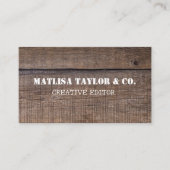 シンプルウッドオ素朴ークスタイルパターンプロフェッショナル 名刺 (正面)