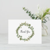 シンプルウッドランドユーカリプトゥスグリーンリーサンキューカード サンキューカード (スタンド正面)