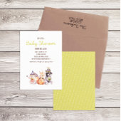 シンプルウッドランド素朴ベイビーシャワー招待状 招待状