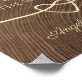 シンプルウッド結婚歓迎 ポスター (角)