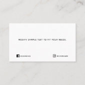 シンプルウッド$25割引ギフトカード 名刺 (裏面)