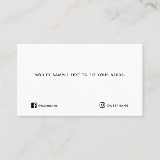 シンプルウッド$25割引ギフトカード 名刺 (裏面)