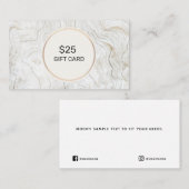 シンプルウッド$25割引ギフトカード 名刺 (正面/裏面)