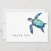 シンプルウミガメありがとう サンキューカード (正面)