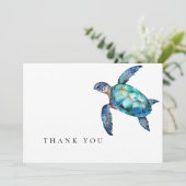 シンプルウミガメありがとう サンキューカード (スタンド正面)