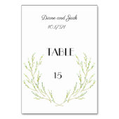 シンプルウーターカラーローレルリース テーブルナンバー (正面)