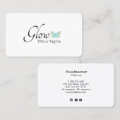 シンプルエステティシャン美しいスパロゴ 名刺 (正面/裏面)