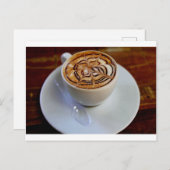 シンプルエスプレッソカップ&ソーサーユニークデザイン ポストカード (正面/裏面)