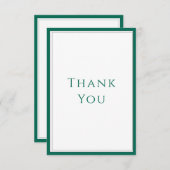 シンプルエメエレガントラルドグリーンサンキューカード サンキューカード (正面/裏面)