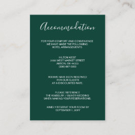 シンプルエメモダンラルドグリーン結婚ズ エンクロージャーカード