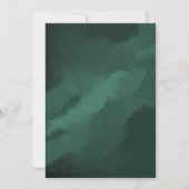 シンプルエメラルドグリーンのウェディング 招待状 (裏面)