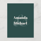 シンプルエメラルドグリーンモダンミニマル詳細 エンクロージャーカード (裏面)