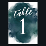 シンプルエメラルドモダンブルーグリーンウォーターの色 テーブルナンバー<br><div class="desc">これらのシンプルエメラルドモダンブルーグリーンウォーターカラーカードはあなたのイベントテーブルに完璧な追加を作る。水の色与えはデザインの保しかし見モダンた。このテーブル番号デザインは、カラーパレットで暗いトーンを好むカッコいい人に最適である。</div>