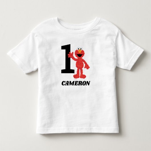シンプルエルモ1歳の誕生日 トドラーTシャツ (正面)