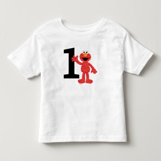 シンプルエルモ1歳の誕生日 トドラーTシャツ (正面)