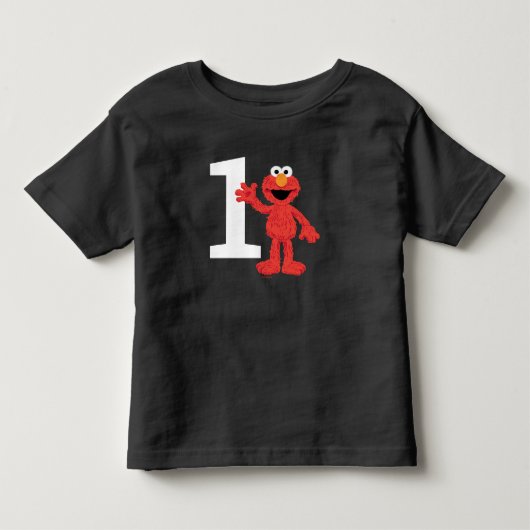 シンプルエルモ1歳の誕生日 トドラーTシャツ (正面)