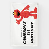 シンプルエルモ1歳の誕生日 横断幕 (縦)