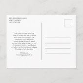 シンプルエレガクラシックントウェディングサンキュー ポストカード (裏面)