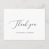 シンプルエレガクラシックントウェディングサンキュー ポストカード (正面)