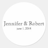 シンプルエレガモダンンス封筒用シール ラウンドシール (正面)