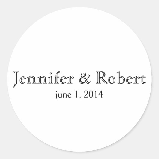 シンプルエレガモダンンス封筒用シール ラウンドシール (正面)