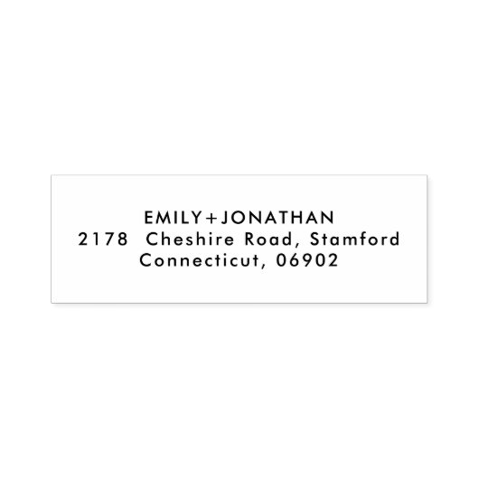 シンプルエレガモダンントウェディング差出人住所 セルフインキングスタンプ (デザイン)