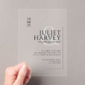 シンプルエレガモダンントウェディング アクリル招待状 (インサイチュ (ポータブル))