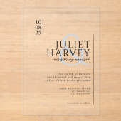 シンプルエレガモダンントウェディング アクリル招待状 (正面)