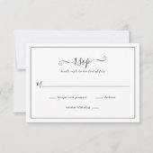 シンプルエレガモダンントウェディング 出欠カード (正面)