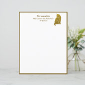 シンプルエレガンスの金ゴールドグリッター猫ネコ (スタンド正面)