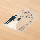 シンプルエレガンスアクリル結婚式招待状 アクリル招待状 (レイダウン)