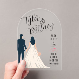 シンプルエレガンスアクリル結婚式招待状 アクリル招待状