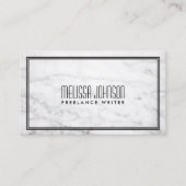 シンプルエレガンスアールデコスタイル大理石/ブラック 名刺 (正面)