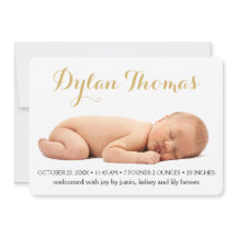 シンプルエレガンスカスタム写真誕生のお知らせ