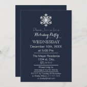 シンプルエレガンスクラシーホリデーパーティー招待状 招待状 (正面/裏面)