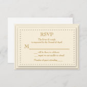 シンプルエレガンスクリームRSVPカード 出欠カード (正面/裏面)