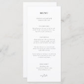 シンプルエレガンスタイポグラフィ&ボタニカル メニュー (正面/裏面)