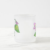 シンプルエレガンスハンブルバイオレット フロストグラスマグカップ (中央)