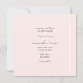 シンプルエレガンスピフォーマルンク結婚のスクエア 招待状 (正面)