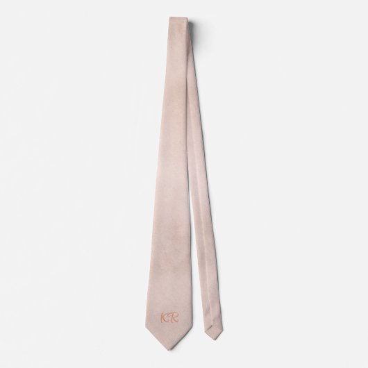シンプルエレガンスピンクイニシャル ネクタイ (正面)