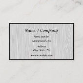 シンプルエレガンスフェイクホワイトウッドブラック 名刺 (裏面)