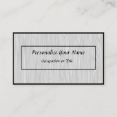 シンプルエレガンスフェイクホワイトウッドブラック 名刺 (正面)