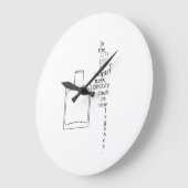 シンプルエレガンスミニマリストブラック&ホワイト ラージ壁時計 (傾斜)