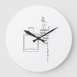 シンプルエレガンスミニマリストブラック&ホワイト ラージ壁時計