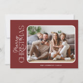 シンプルエレガンスメリークリスマスフォト シーズンカード (正面)