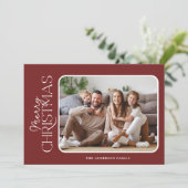 シンプルエレガンスメリークリスマスフォト シーズンカード (スタンド正面)